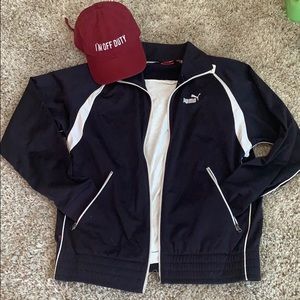 Athleisure Puma Blue and White Warm-Up Jacket